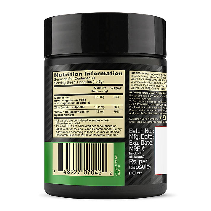 Optimum Nutrition (ON) Zinc Magnesium Aspartate (ZMA)