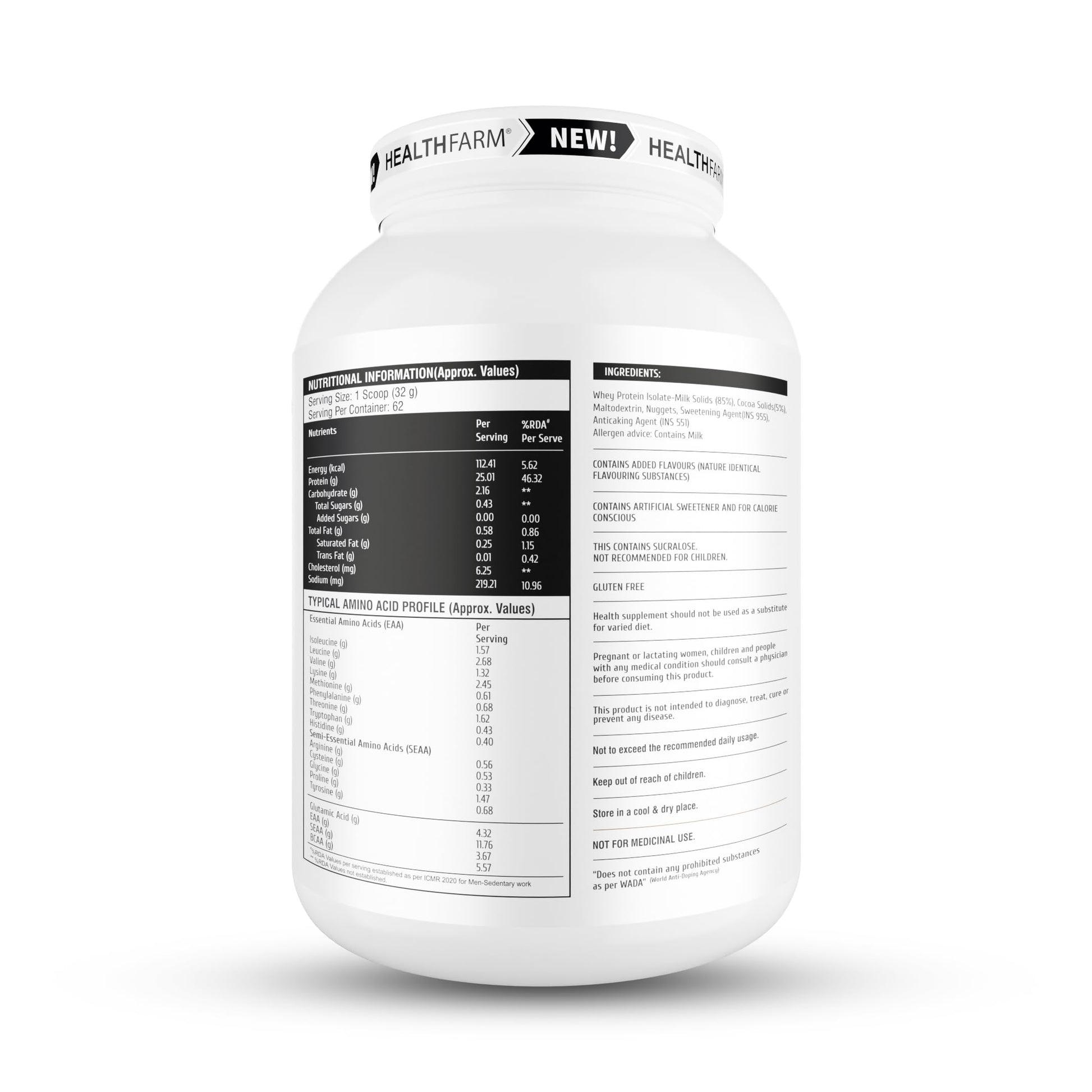 HealthFarm Iso Pro Zero Isolate Protein - Muscle Engine Supplement Store