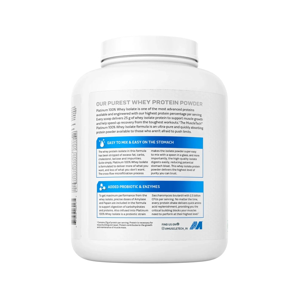 Muscletech Platium 100% Whey Isolate - Muscle Engine Supplement Store