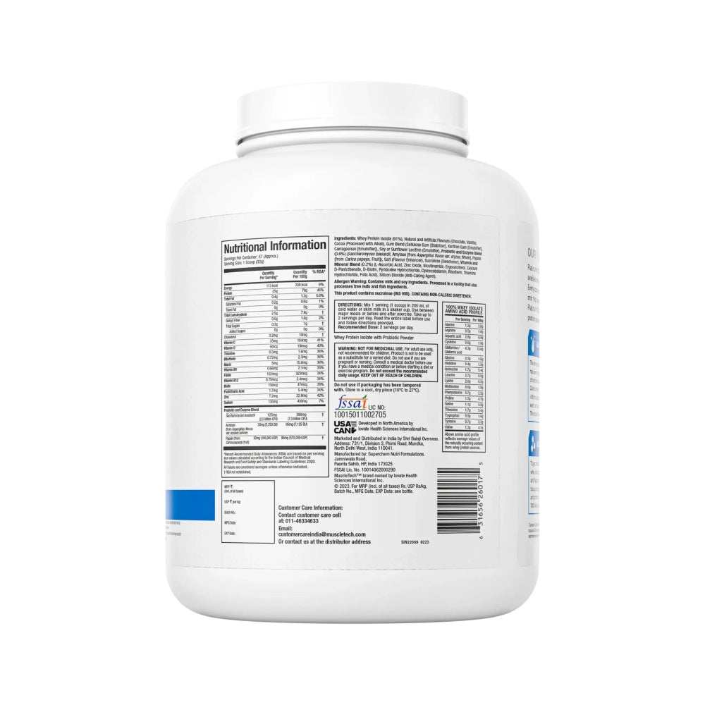 Muscletech Platium 100% Whey Isolate - Muscle Engine Supplement Store