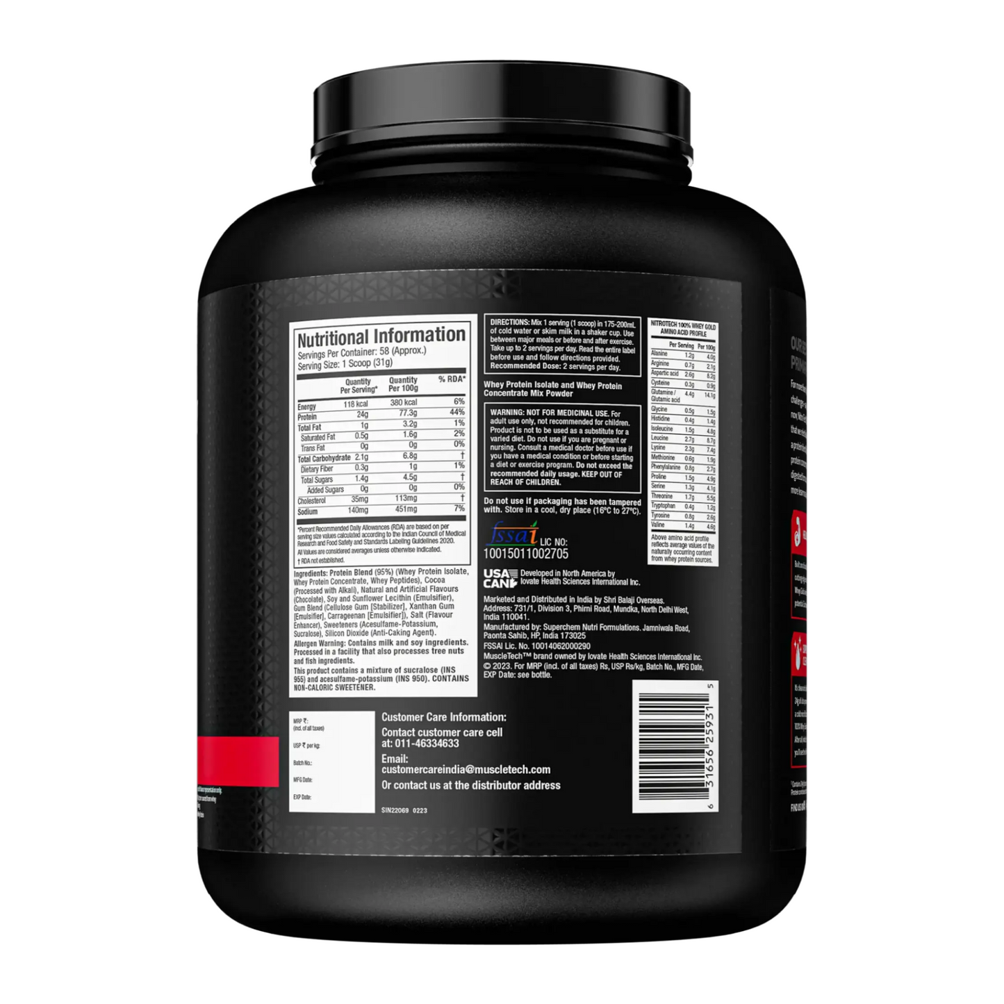 Muscletech Nitrotech 100% Whey Gold Protein - Muscle Engine Supplement Store