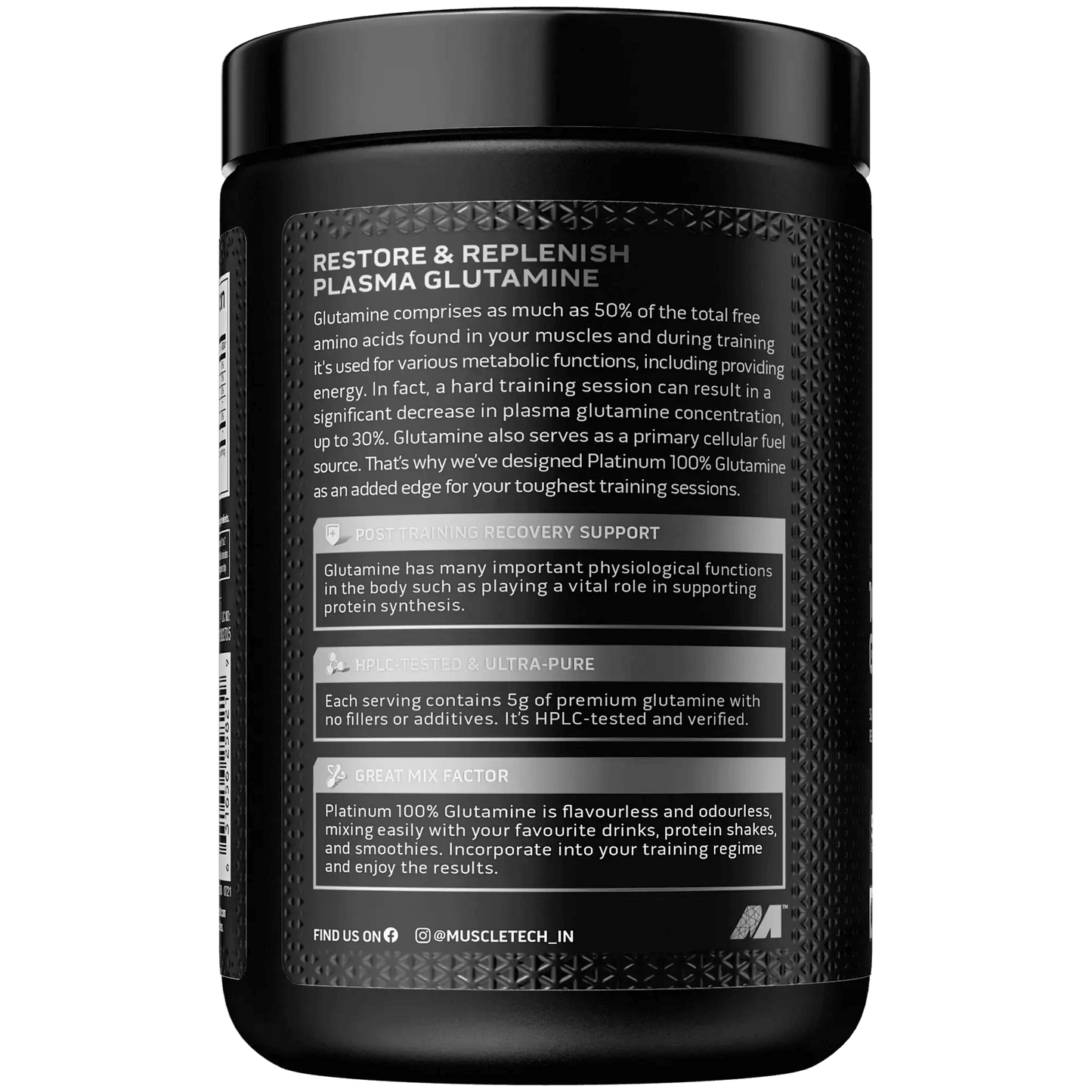 Muscletech Platinum 100% Glutamine - Muscle Engine Supplement Store