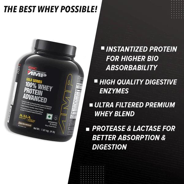GNC AMP Gold Series 100% Whey Protein Advanced - Muscle Engine Supplement Store