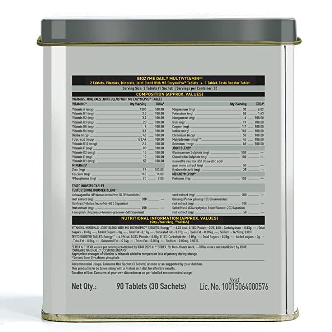 MuscleBlaze Biozyme Daily Multivitamin - Muscle Engine Supplement Store