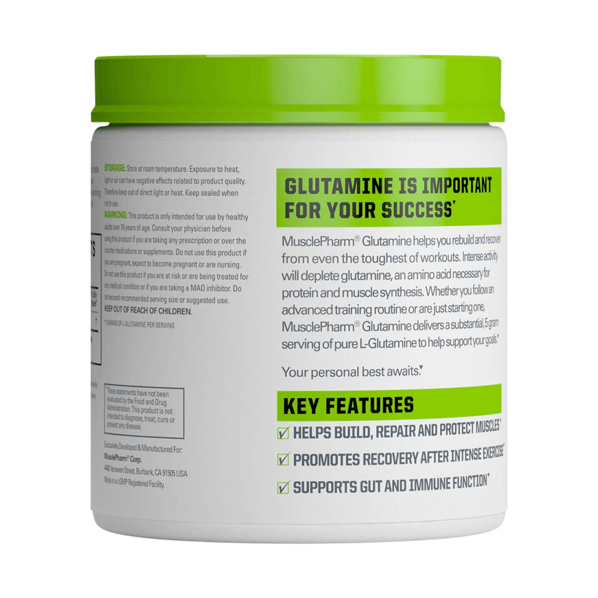 MusclePharm Glutamine - Muscle Engine Supplement Store