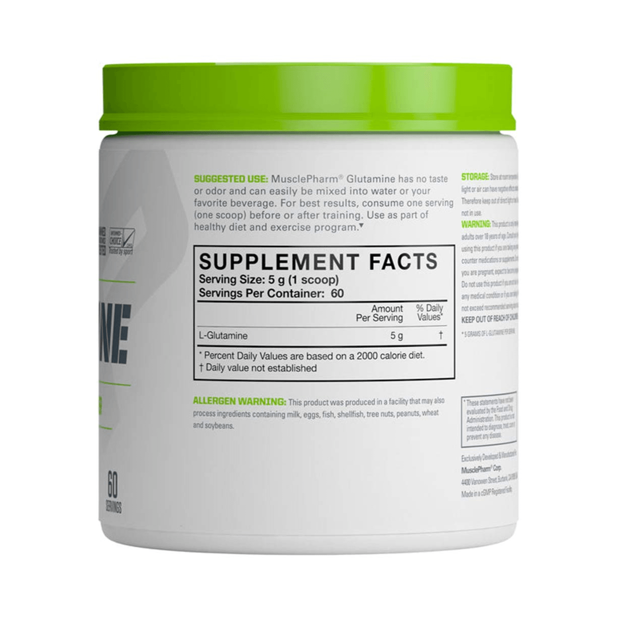 MusclePharm Glutamine - Muscle Engine Supplement Store