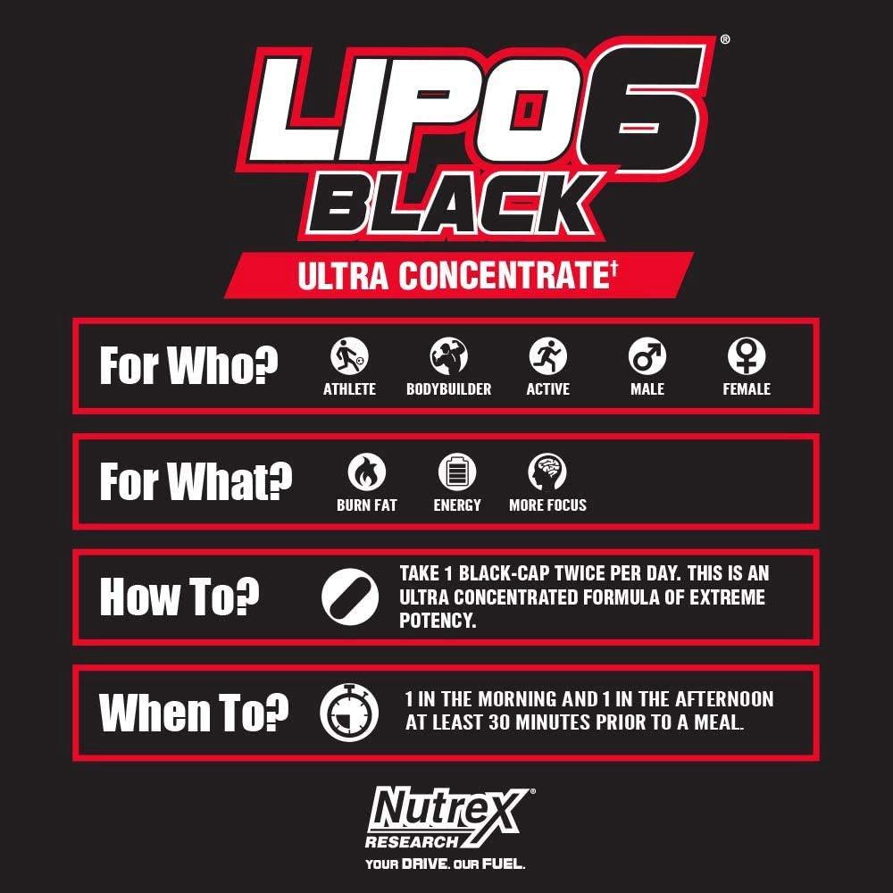 Nutrex Lipo 6 Black Ultra Concentrate - Muscle Engine Supplement Store