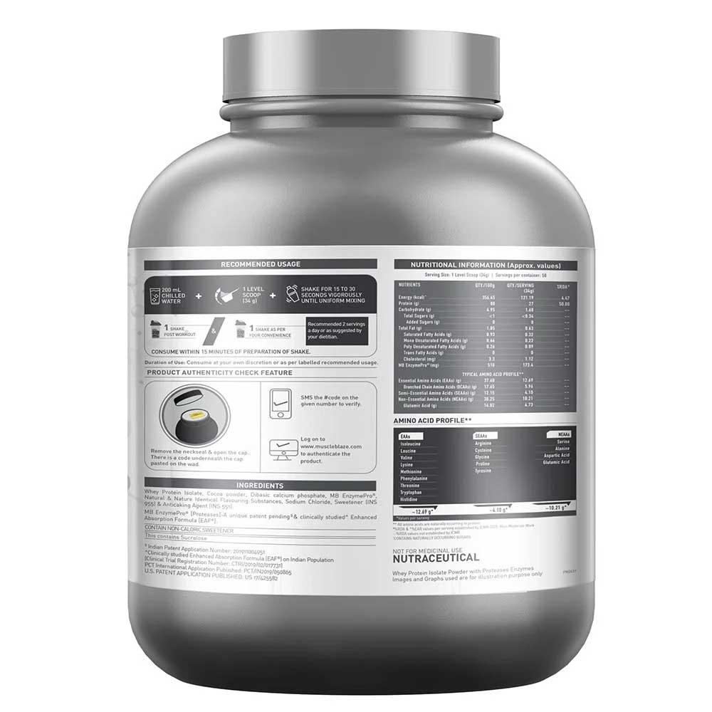 MuscleBlaze Biozyme Iso-Zero - Muscle Engine Supplement Store