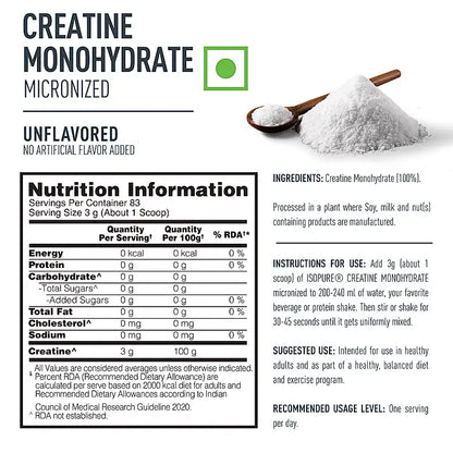 Isopure 100% Creatine Monohydrate Micronized