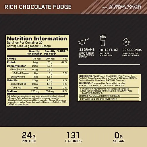 Optimum Nutrition (ON) Gold Standard 100% Plant Protein