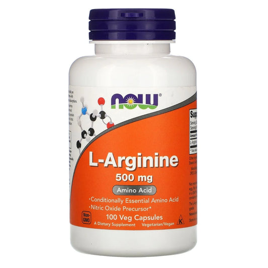 Now Foods L-Arginine 500mg - Muscle Engine Supplement Store