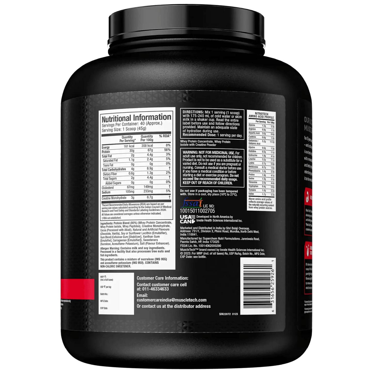 Muscletech Nitrotech Whey Protein - Muscle Engine Supplement Store