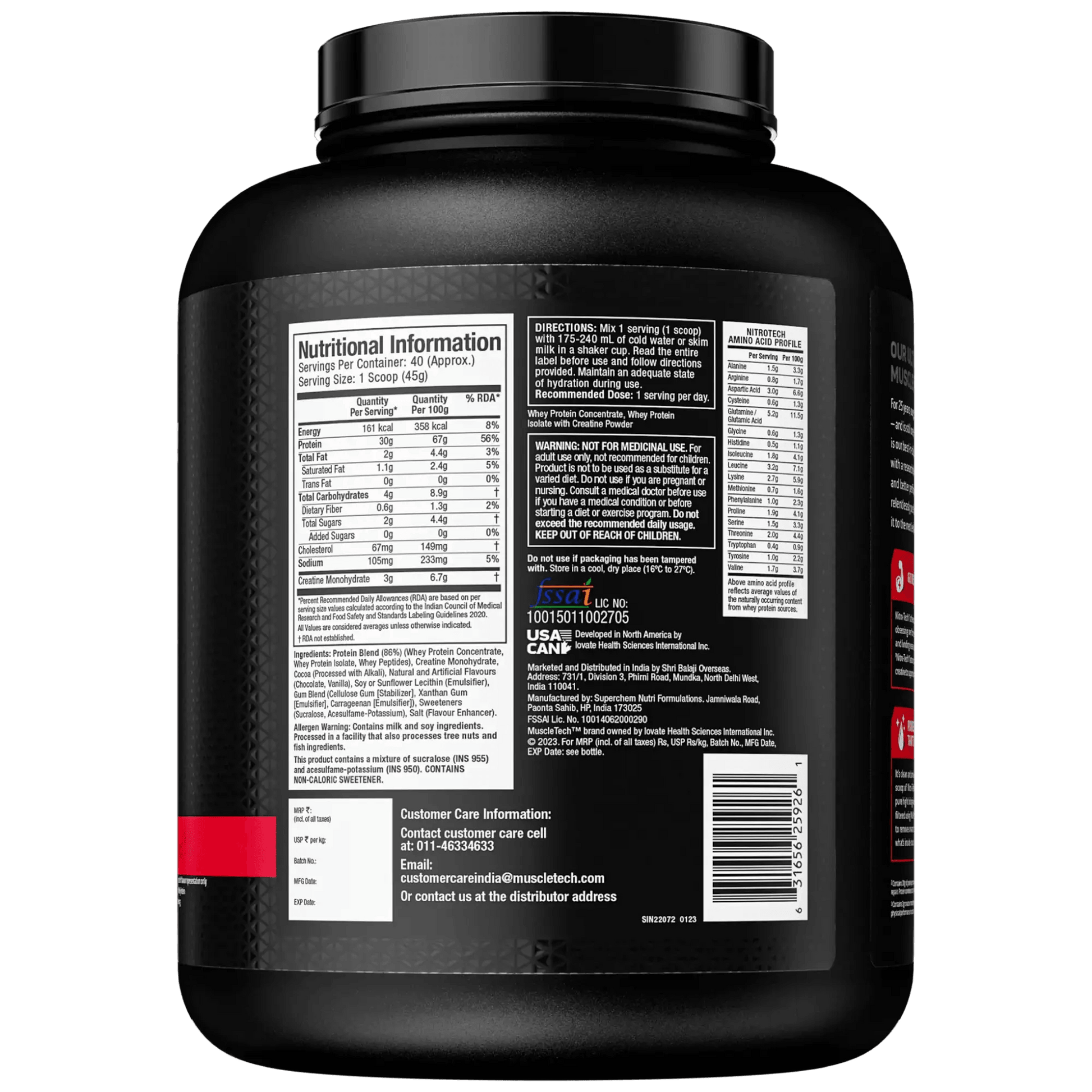 Muscletech Nitrotech Whey Protein - Muscle Engine Supplement Store