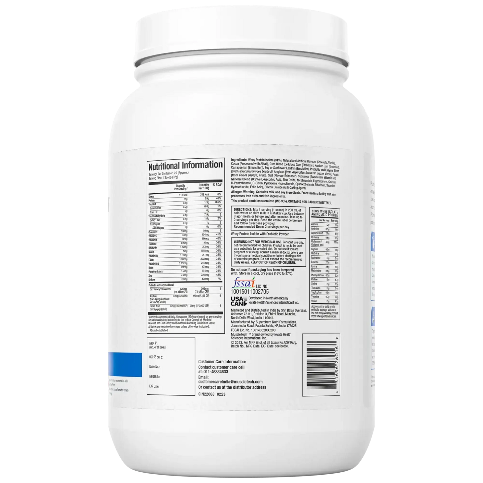 Muscletech Platium 100% Whey Isolate - Muscle Engine Supplement Store