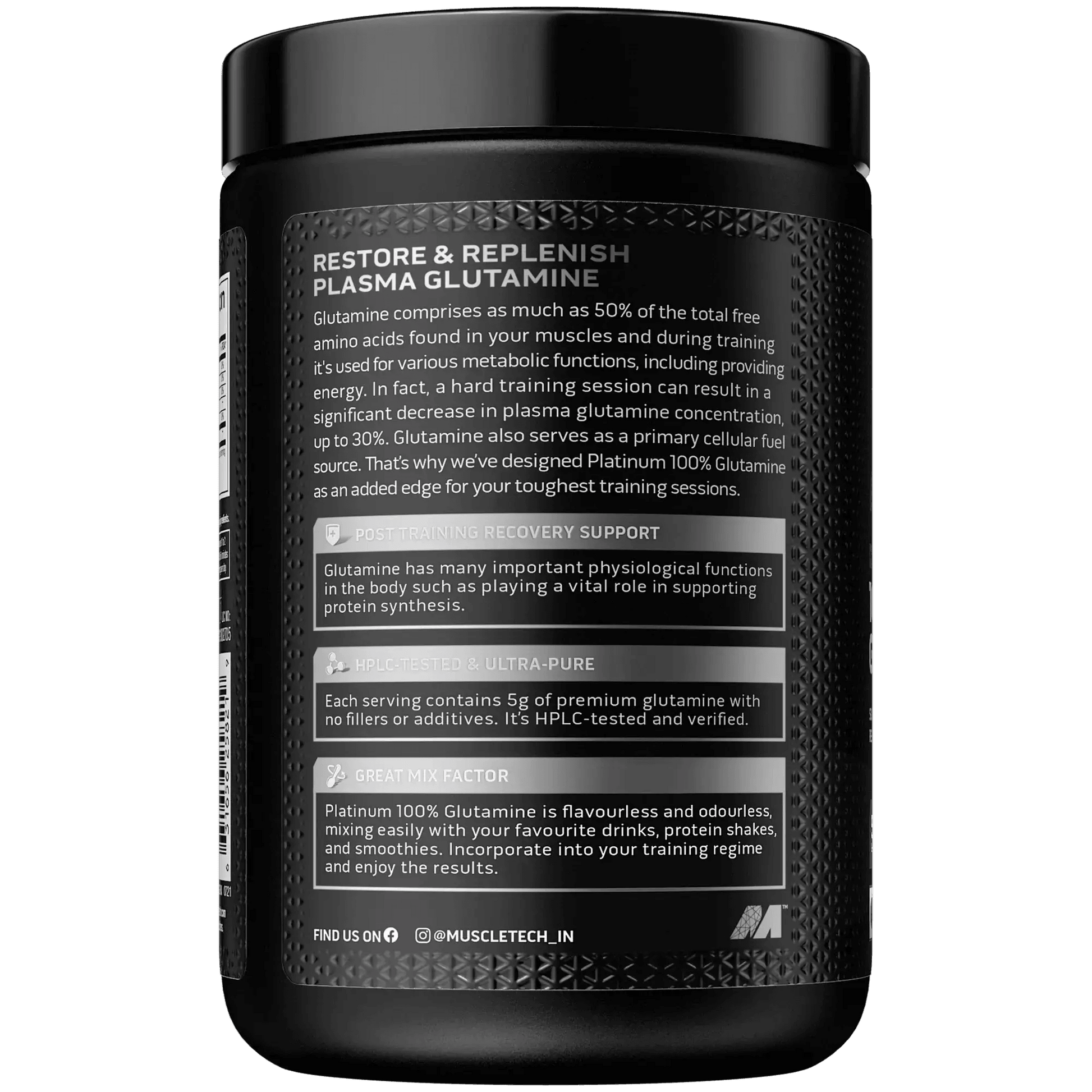 Muscletech Platinum 100% Glutamine - Muscle Engine Supplement Store