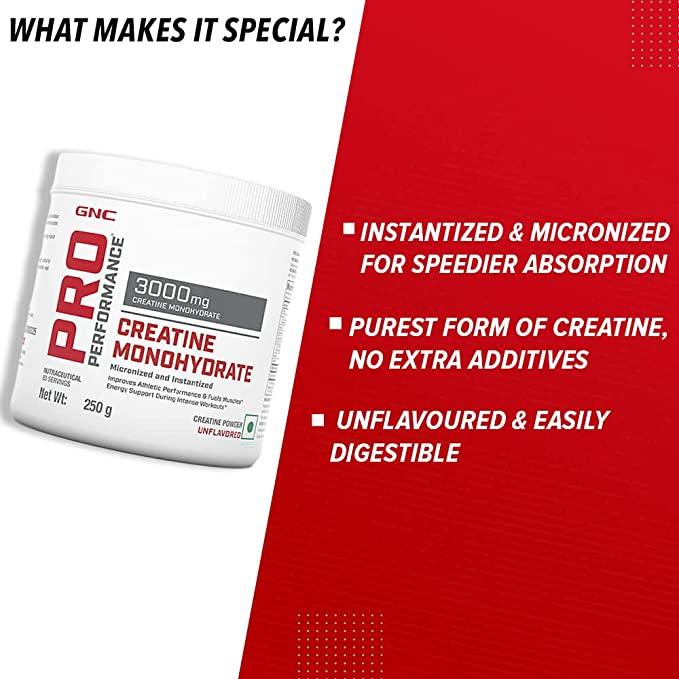 GNC Pro Performance Creatine Monohydrate - Muscle Engine Supplement Store