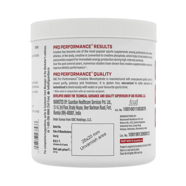 GNC Pro Performance Creatine Monohydrate - Muscle Engine Supplement Store