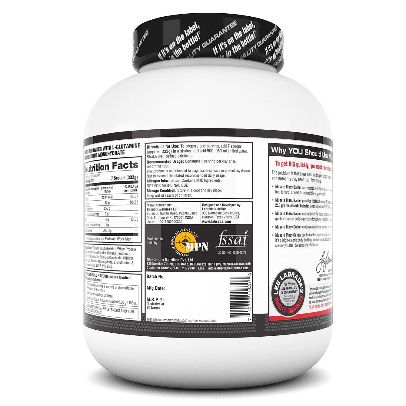 Labrada Nutrition Muscle Mass Gainer - Muscle Engine Supplement Store