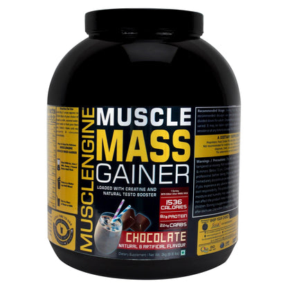 Muscle Engine (ME) Muscle Mass Gainer With Creatine & Natural Test Booster - Muscle Engine Supplement Store