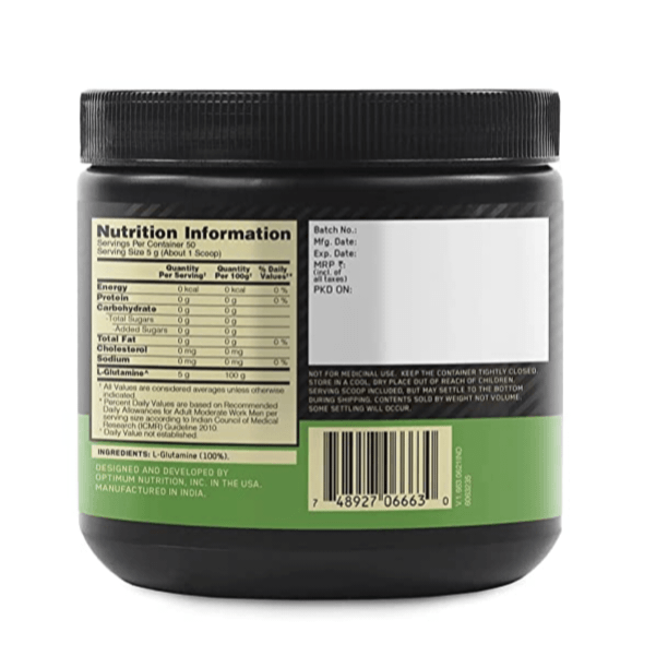 Optimum Nutrition (ON) Glutamine Powder - Muscle Engine Supplement Store