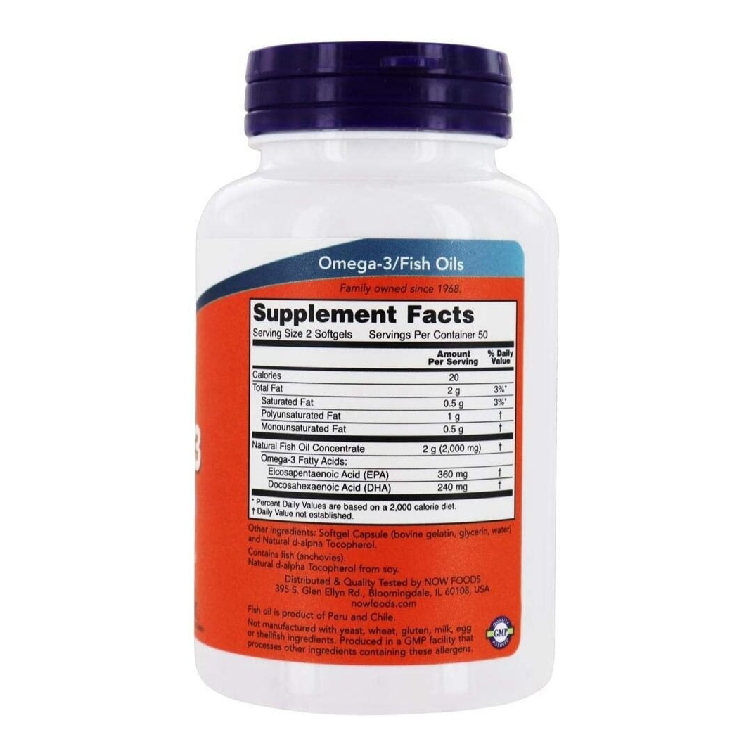 Now Foods Omega-3 Fish Oil - Muscle Engine Supplement Store