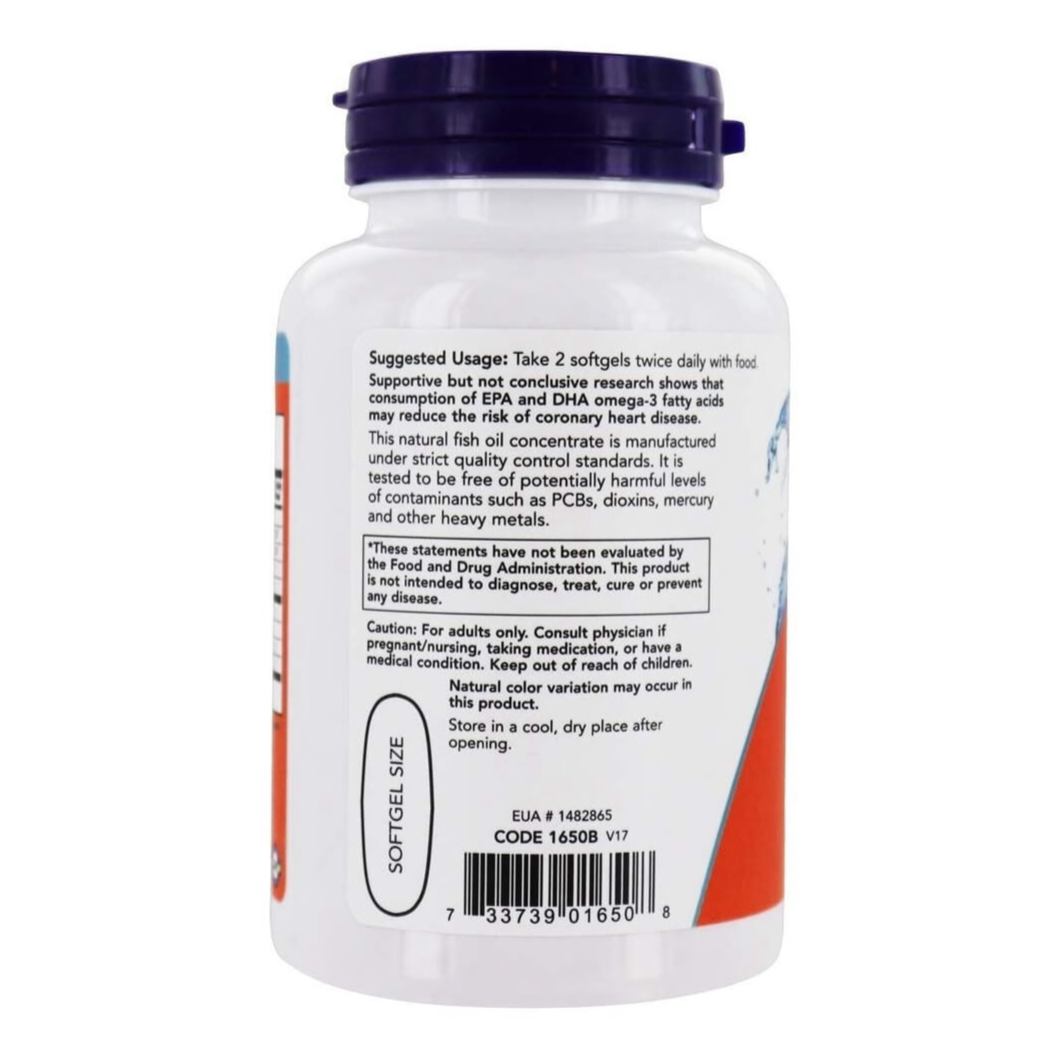 Now Foods Omega-3 Fish Oil - Muscle Engine Supplement Store
