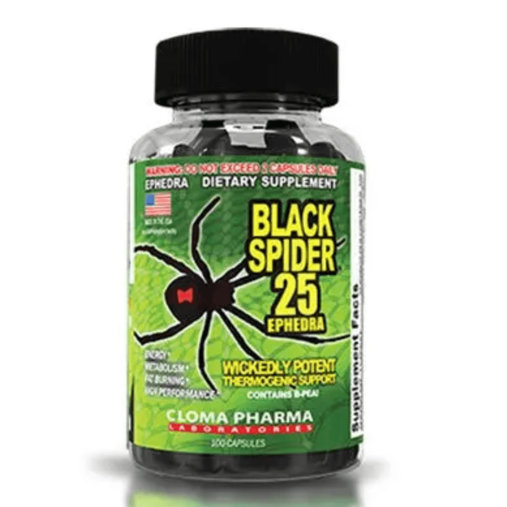 Cloma Pharma Black Spider Fat Burner - Muscle Engine Supplement Store