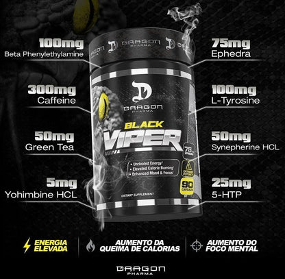 Dragon Pharma Black Viper Fat Burner - Muscle Engine Supplement Store