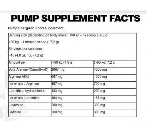 FA Core Pump Energizer Pre-Workout - Muscle Engine Supplement Store