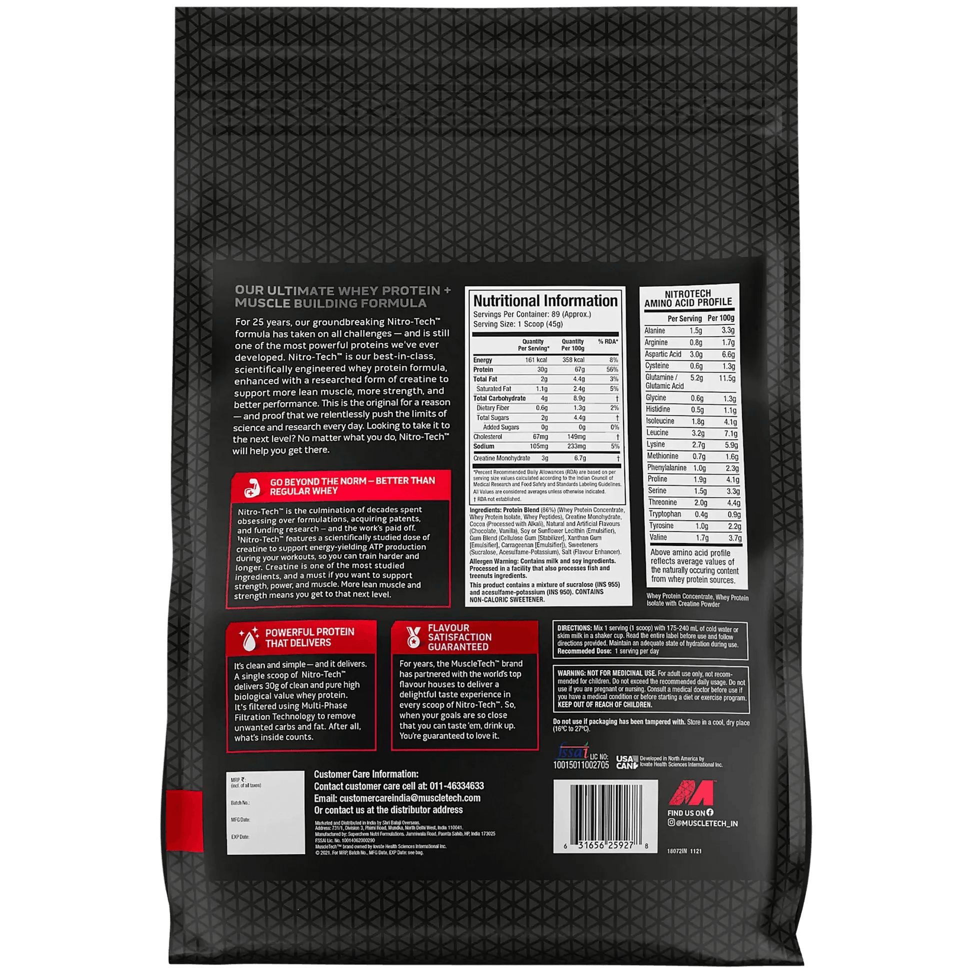 Muscletech Nitrotech Whey Protein - Muscle Engine Supplement Store