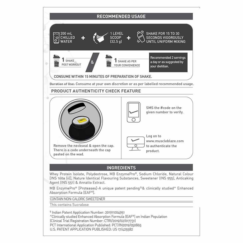 MuscleBlaze Biozyme Iso-Zero - Muscle Engine Supplement Store
