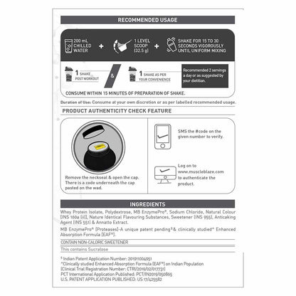 MuscleBlaze Biozyme Iso-Zero - Muscle Engine Supplement Store